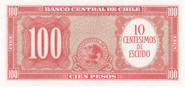 10 Centesimos de Escudos Chile p127a-3 1960